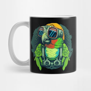 cockatoo bird logo parrot mascot illustration Mug